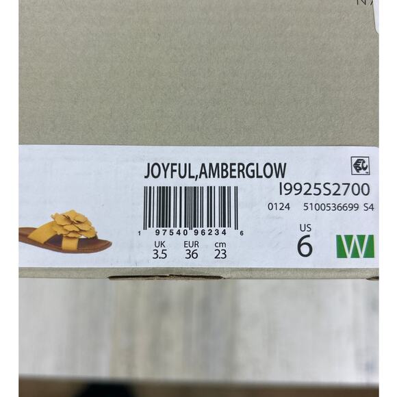 Soul Naturalizer Women’s 6 Joyful Amberglow Yellow Floral Slip-On Sandals NEW - Picture 9 of 9